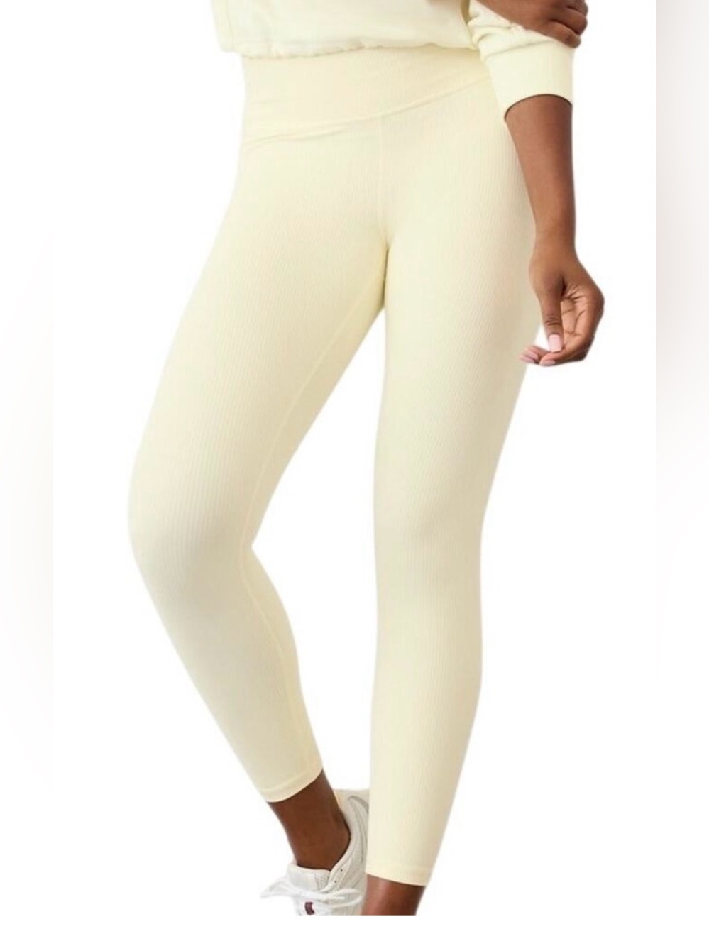 Athleta Ultra High Rise 7/8 Elation Leggings Light Yellow Glow Women's Sz XS